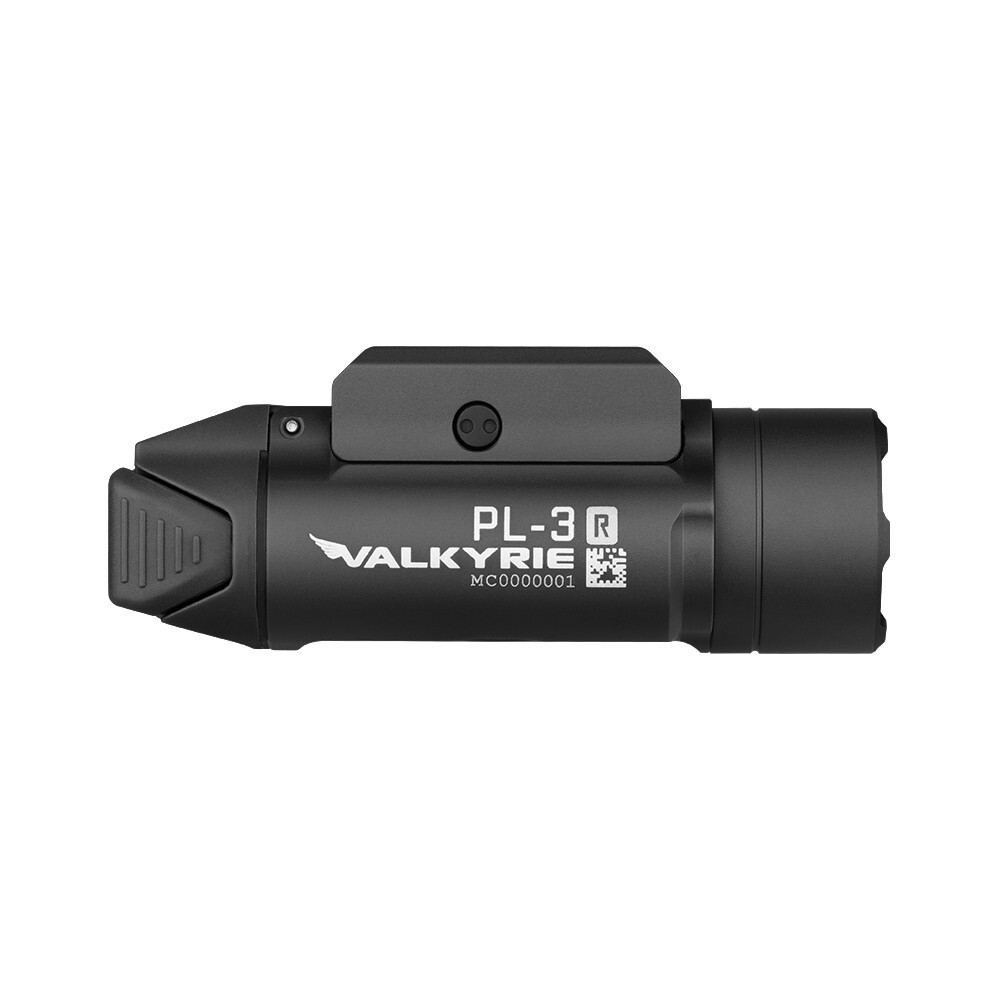 Olight PL-3R Valkyrie Rechargeable Rail Mounted Tactical Light, Black, 1500 Lum