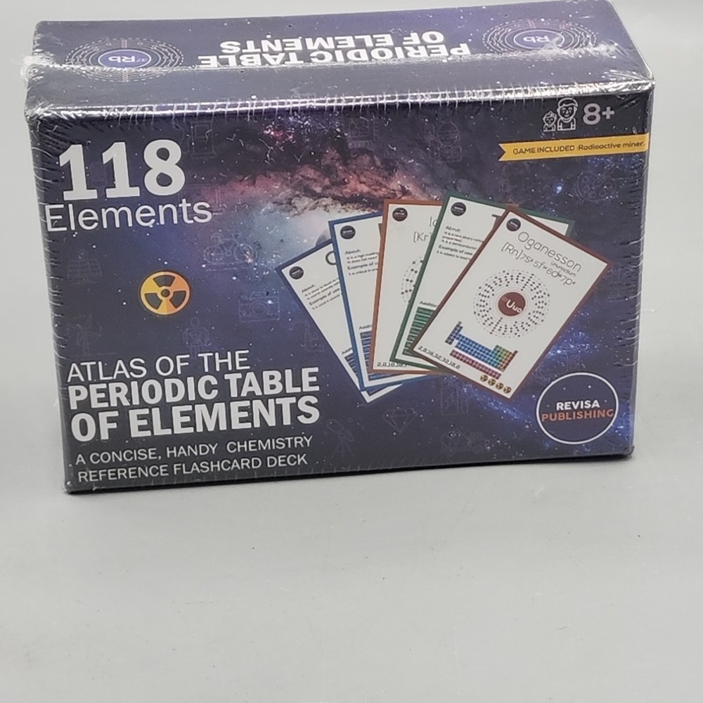 Periodic Table of Elements Laminated Flashcard Science Kit 118 Elements Sealed