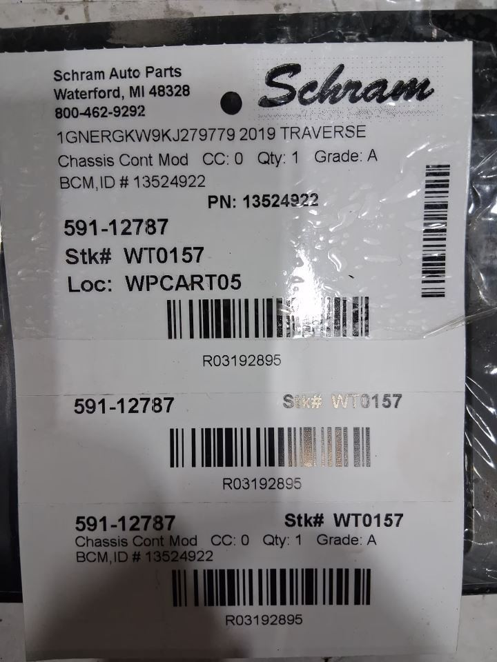 TRAVERSE 2019 Chassis ECM 3192895