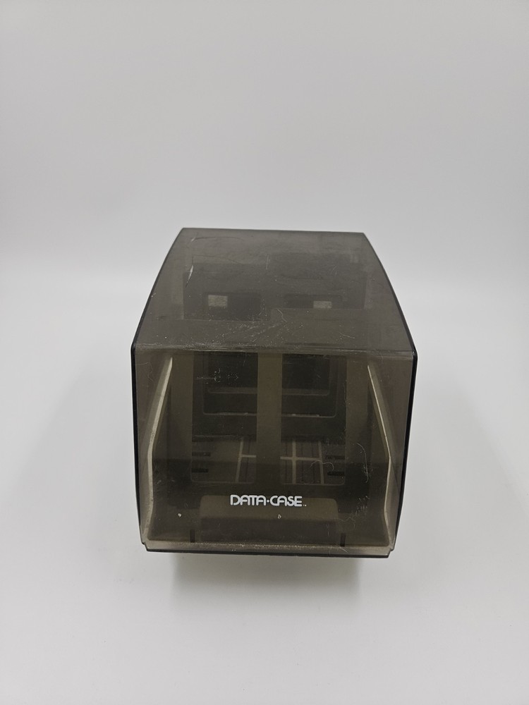 Data Case 5.25 Inch Floppy Disk Storage Box Case Holder With 4 Dividers