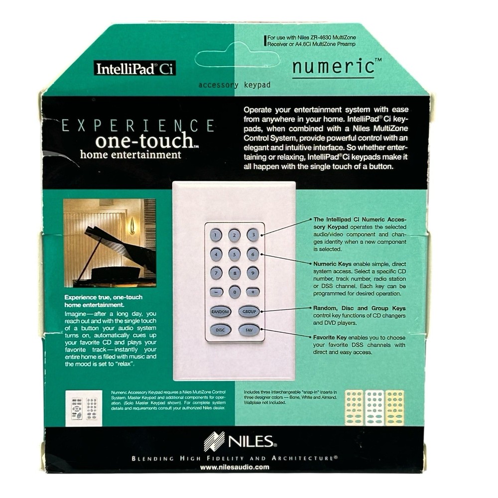 Niles IntelliPad Ci Numeric Accessory Keypad NEW Ships Quickly