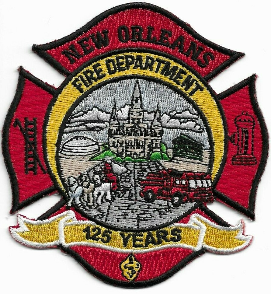 Louisiana  Fire Patch  "125 Years Large" (3.75" x 4" size)  fire patch