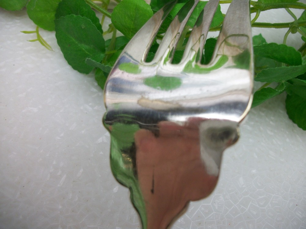 Antique Oneida Silver BERNICE Silverplate Cold Meat Serving Fork 1900