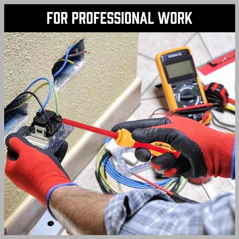 10-in-1 Electrician Insulated Screwdriver Set Magnetic Tip Slotted Phillips Tool