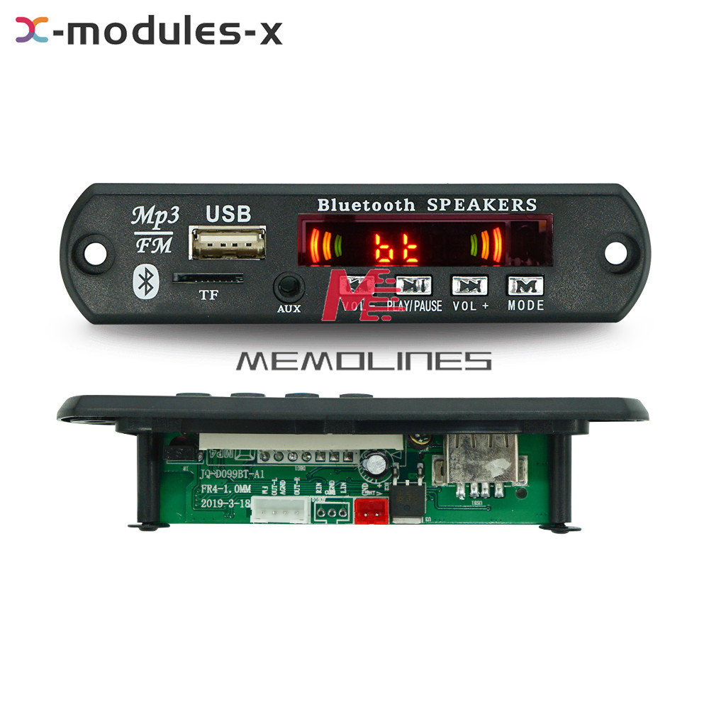 Wireless Bluetooth 12V MP3 WMA Decoder Board Audio Module USB TF Radio For Car