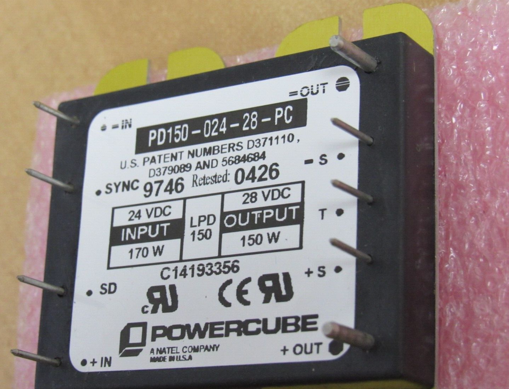 PD150-024-28-PC DC-DC Regulated Power Supply Module 24VDC to 28VDC PowerCube