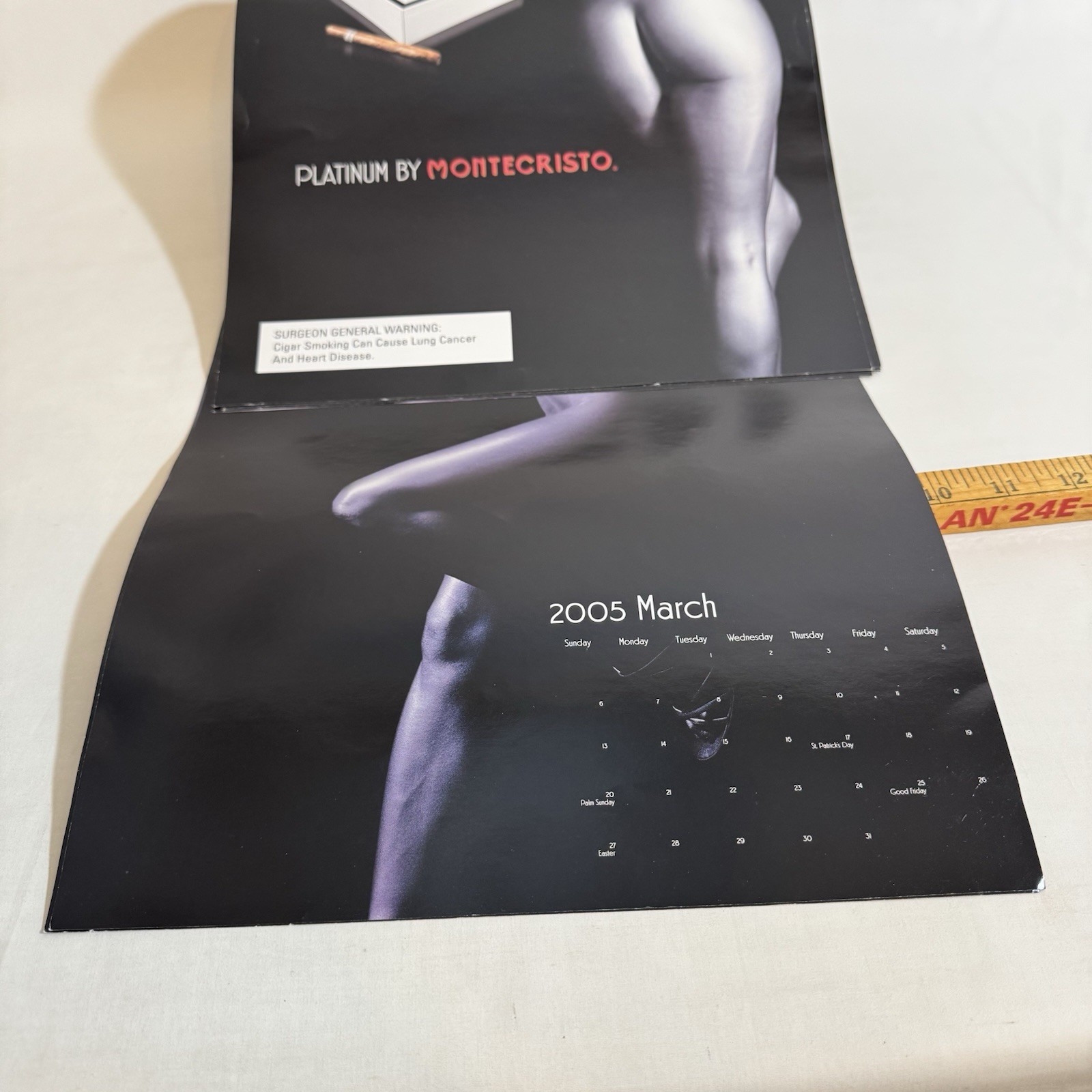 2005 Monte Christo Featuring Cigars & Silver Female Model Calendar **