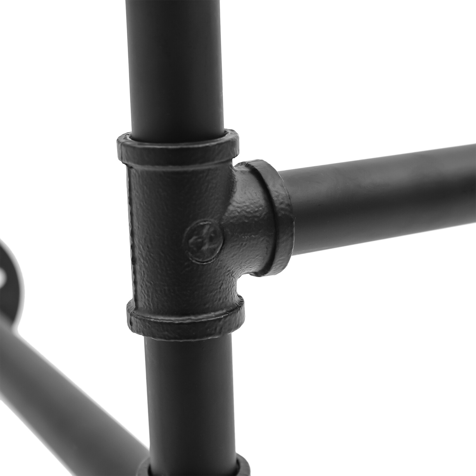 Industrial Pipe Clothing Rack Wall-Mounted Clothes Garment Organizer Rod Hanger