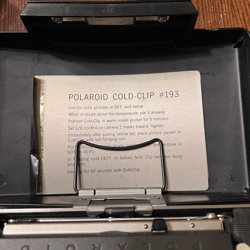 Vintage Polaroid Land Camera 101 Automatic w/ Leather Case - Untested Clean