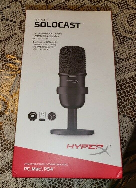 HyperX Solocast USB Condenser Gaming Microphone for PC / PS4 / PS5 / Mac