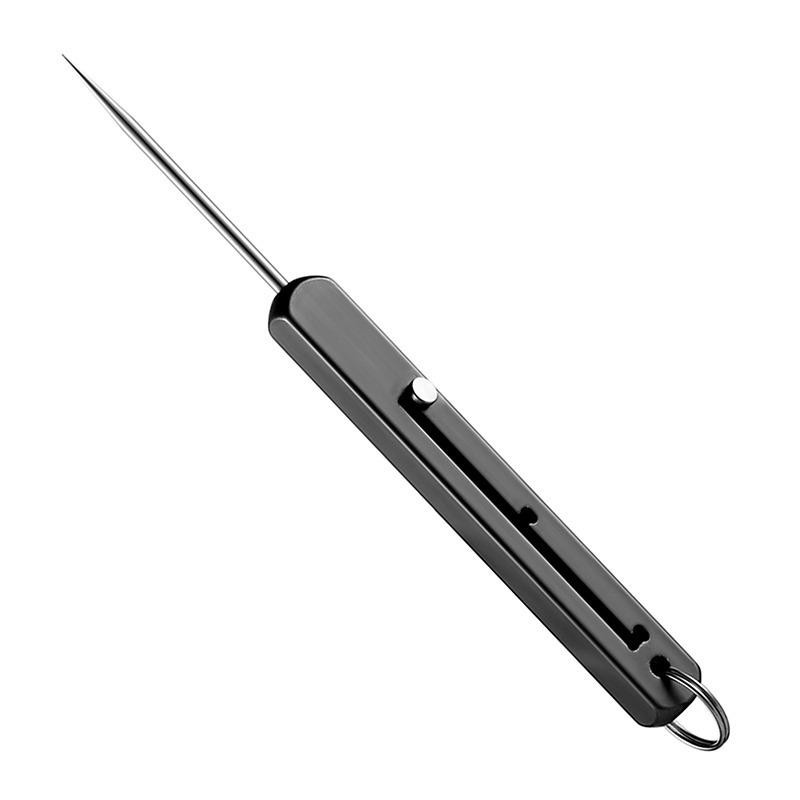 Titanium Edc Retractable Toothpick with Spring Push Design