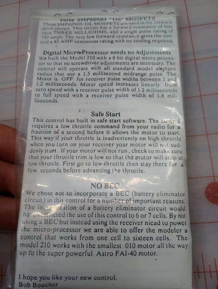 Vintage Astro Flight Digital Speed Controller Model 210