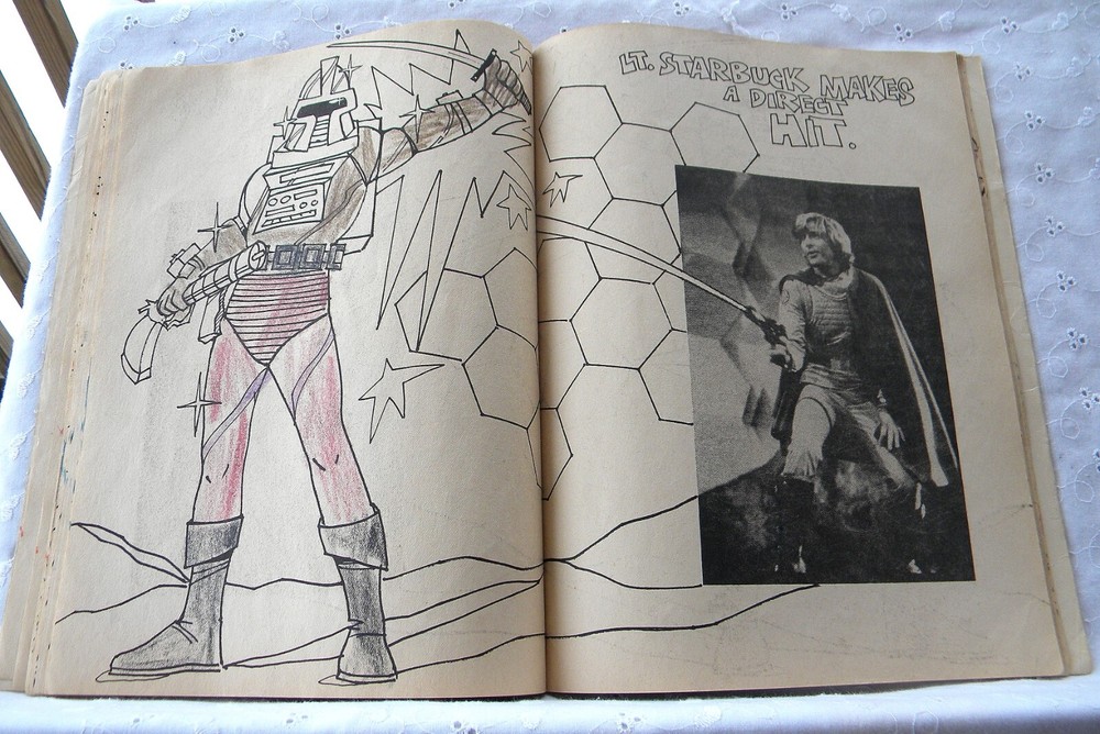 Battlestar Galactica Interstellar Activity Book 1978 Commander Adama Cap Apollo