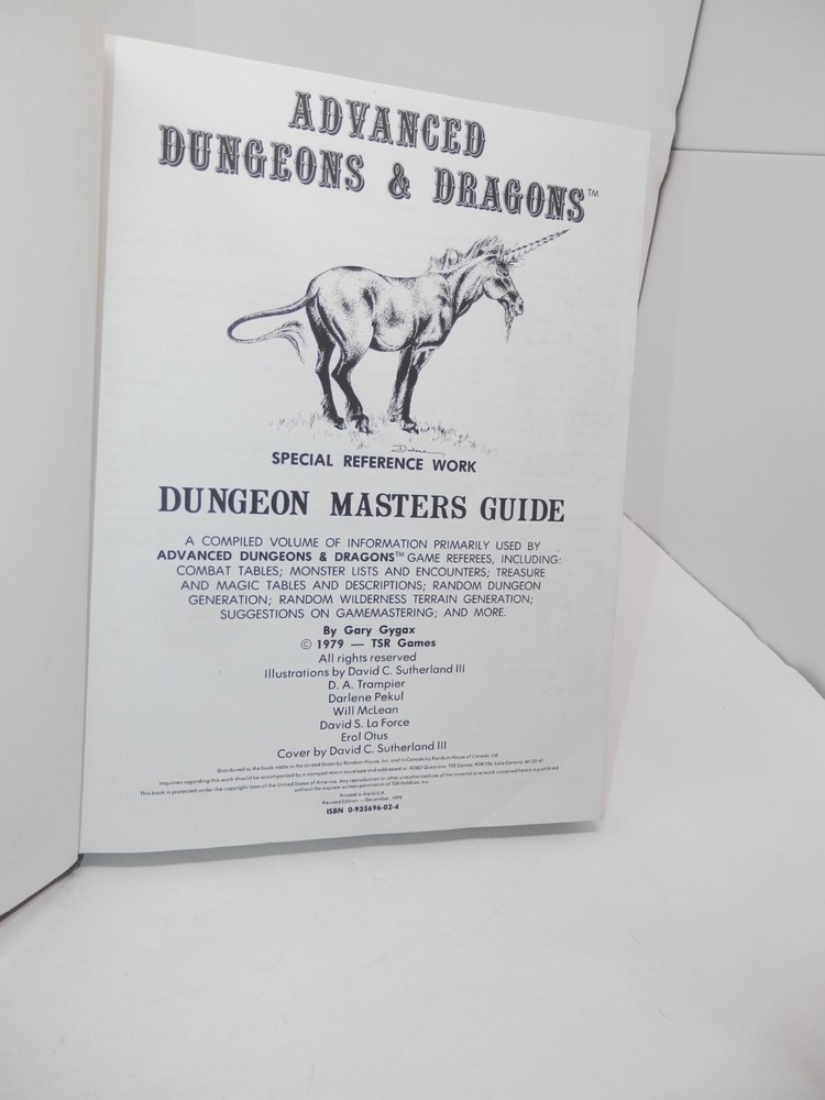 Advanced Dungeons & Dragons Dungeon Masters Guide • Revised Edition 1979 D&D
