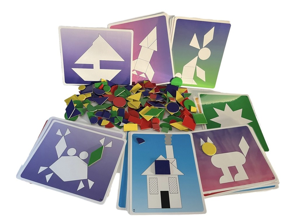 Educational Shapes With Patten Puzzles