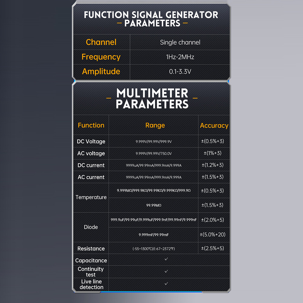 FNIRSI 2C23T Handheld Digital Oscilloscope Multimeter+ Function Signal Generator