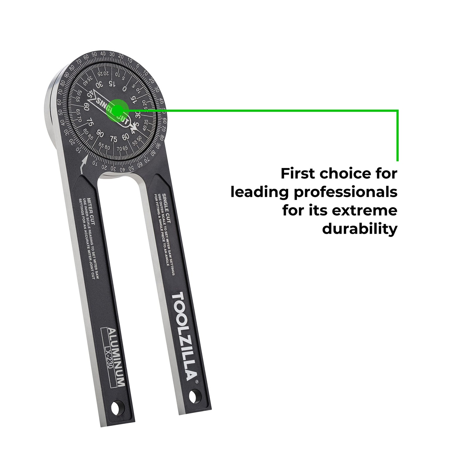 7-Inch Aluminum Miter Saw Protractor Angle Finder - Measuring Tool with Multi...