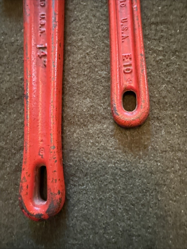 RIDGID E10 Offset & 14” Pipe Wrench Set, Elyria, USA 🇺🇸 New Jaws