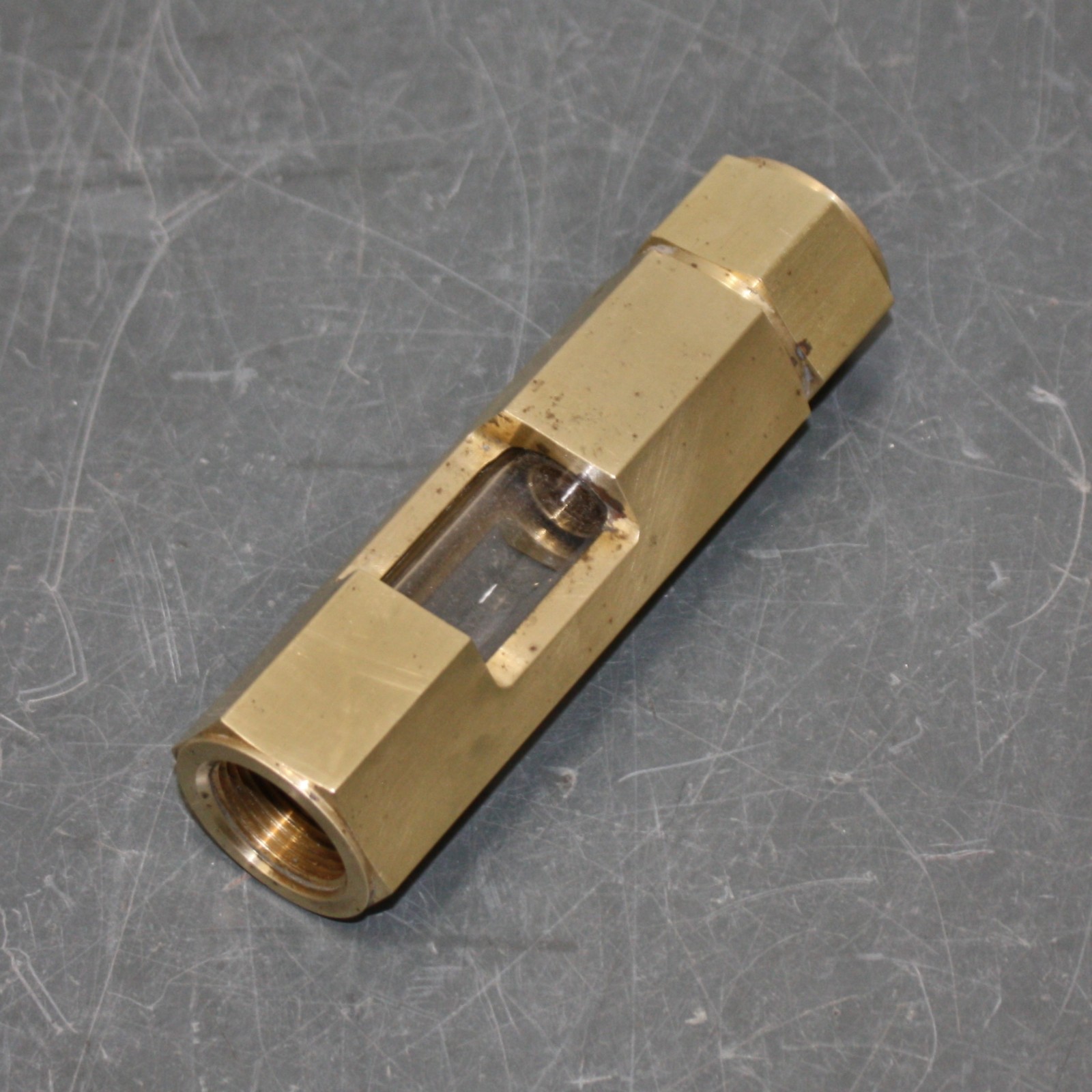 LDI Industries Inline Flow Sight F155, 3/4" PTF, Borosilicate Sight, Brass