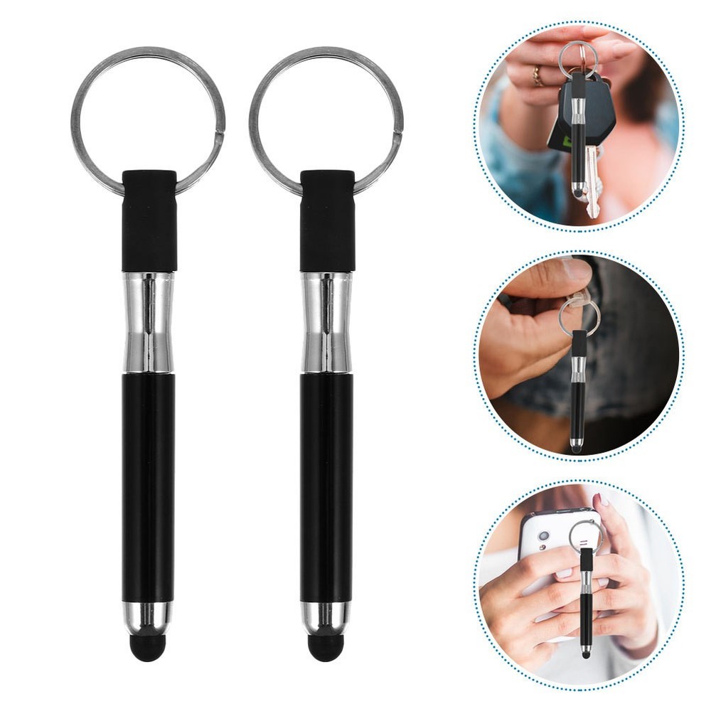 6 PCS Capacitive Stylus Pen Keyring Keychain Touch Keychains Cute