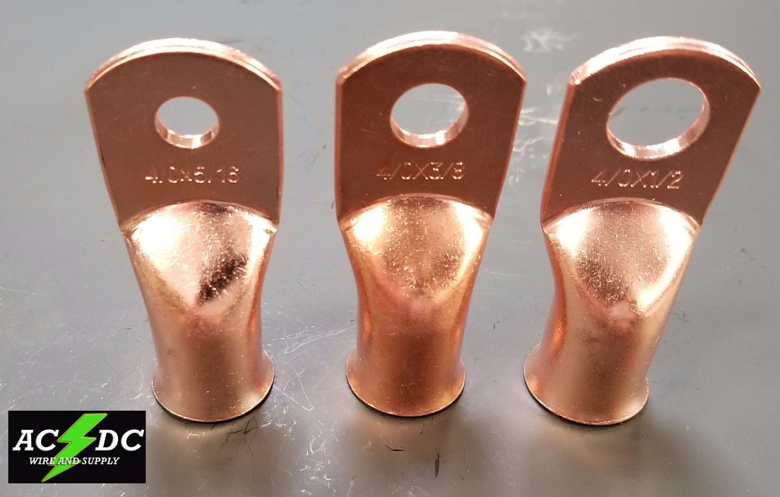 AC/DC WIRE Bare Copper Lug Ring Terminals Battery Wire Welding Cable AWG