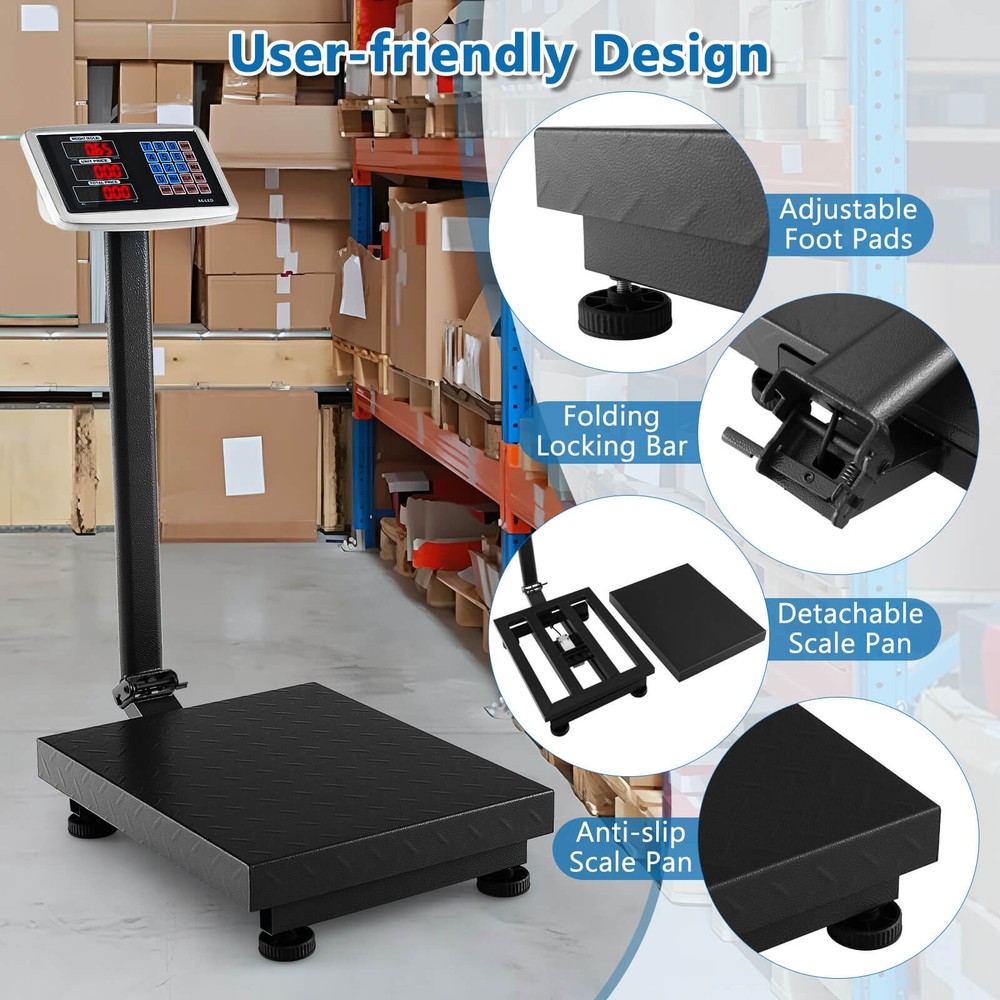 Computing Digital Platform Scale w/ Price Calculator LB/KG Unit Conversion