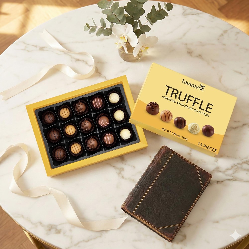 TRUFFLE ASSORTED CHOCOLATE SELECTION 15 Count. Ideal Assorted Chocolate Gift ...