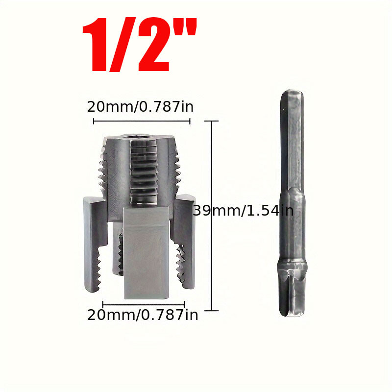 Dual Function Pipe Threading Tool Internal & External for 1/2" 3/4" Water Pipe