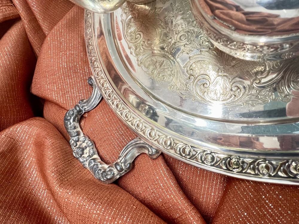 EB Rogers, 2307, Silver over Copper Tea Service