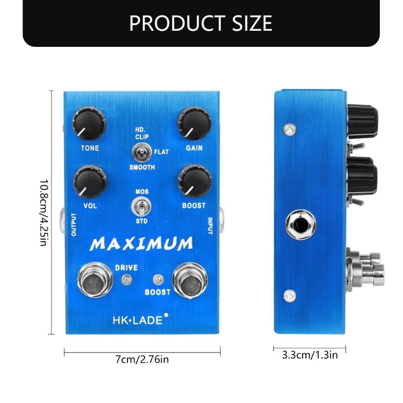 Electric Guitar Effect Pedals DC9V Effect Device Overload Overdrive Effector