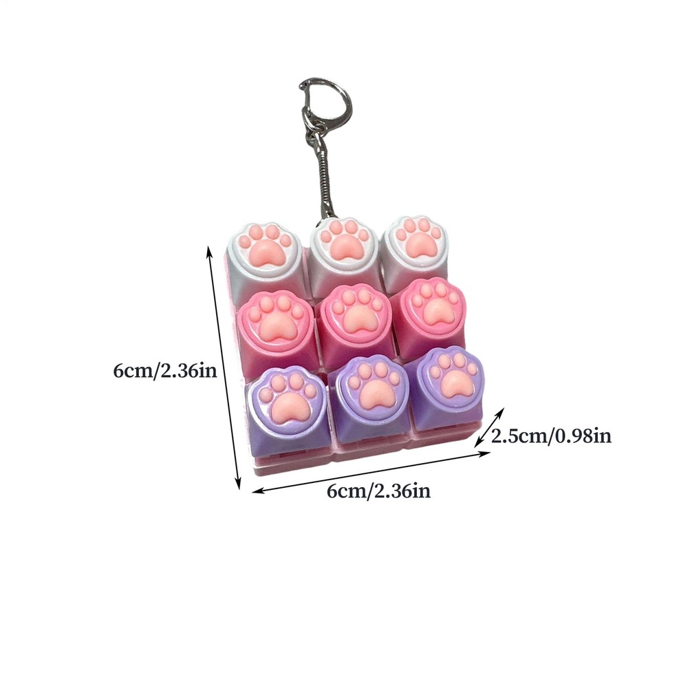 Button Keyboard Fidget Clicker Mechanical Keyboard Fidget Keychain