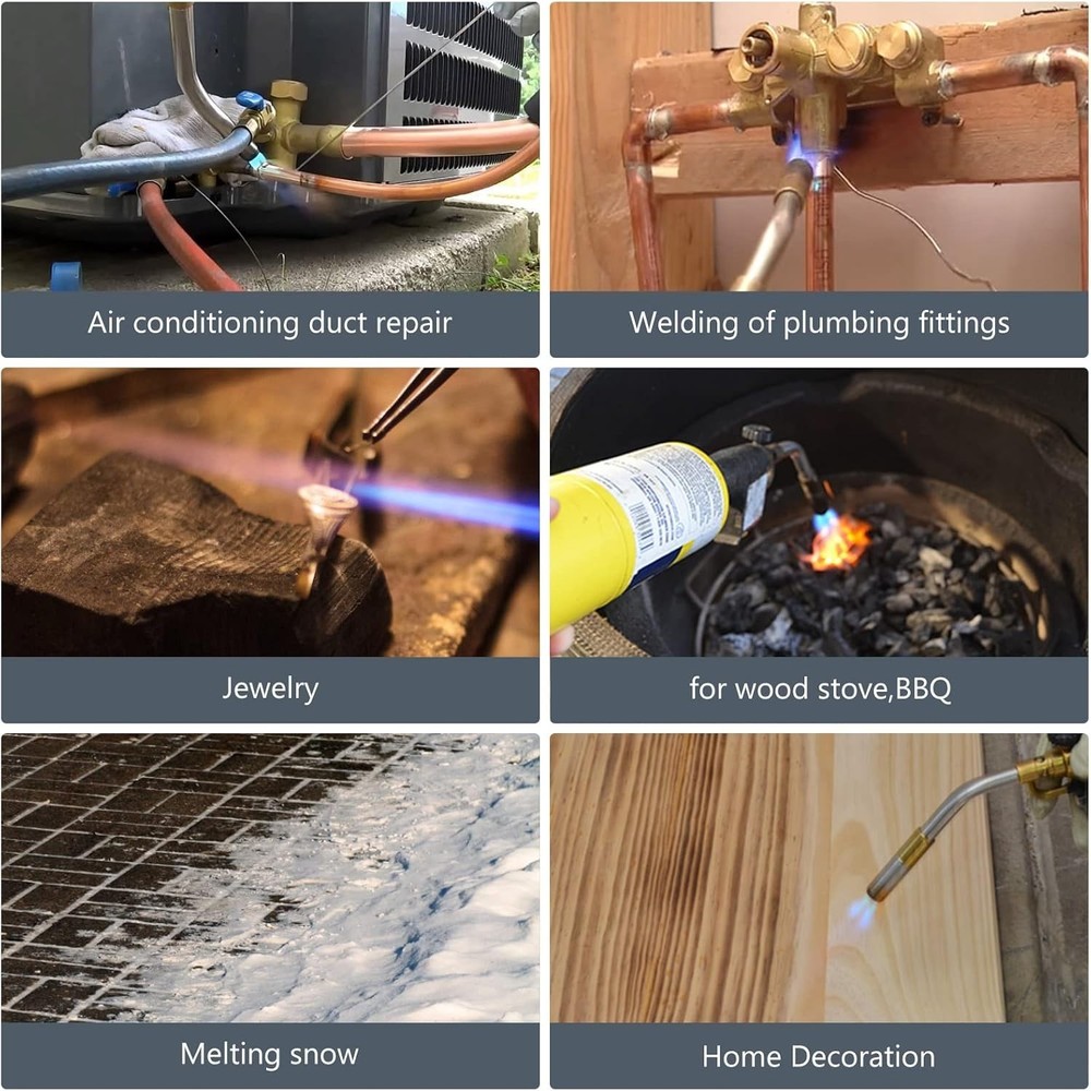 Portable Mapp Gas Torch Kit - Adjustable Heat, Trigger Start