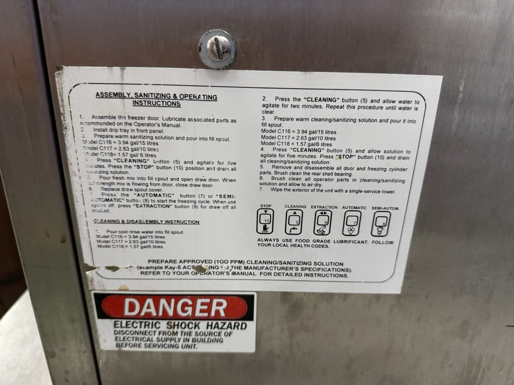 Taylor Commercial Ice Cream Machine with Control Panel, Batch Freezer