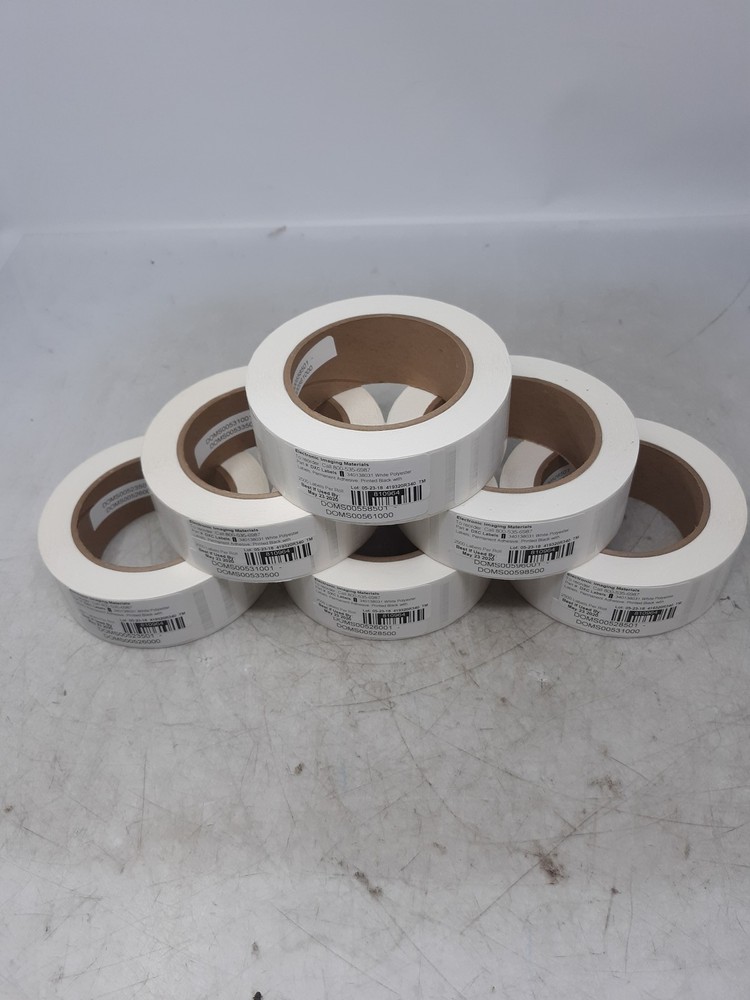 6 Rolls EIM DXC Labels White Polyester Permanent Adhesive 2500 Labels/Roll