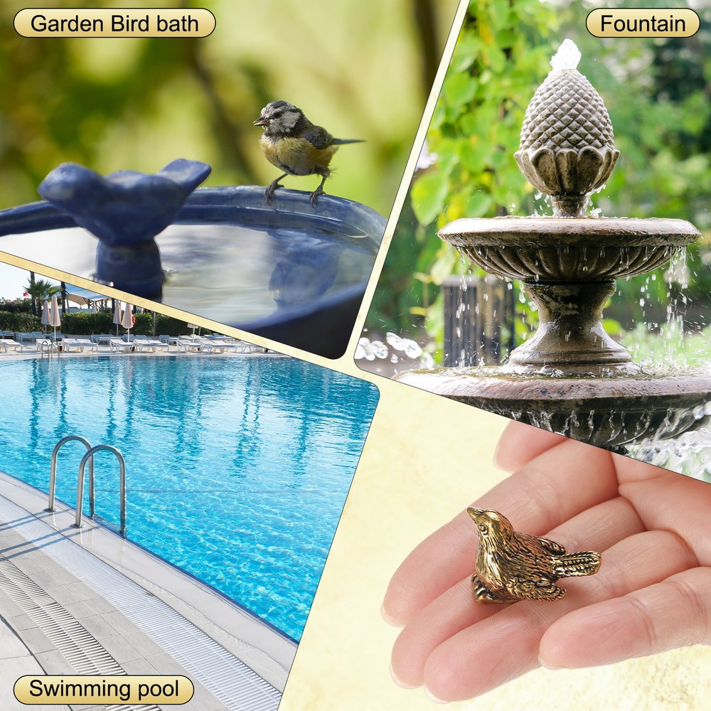 5-Pack Bird Bath Copper Disk, Mini Bird Bath Copper Ornaments [Sparrow]