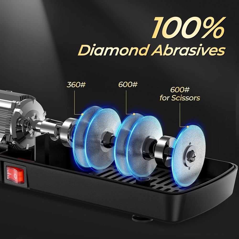 Professional Electric Knife Sharpener for Stainless & Ceramic Knives – Silver