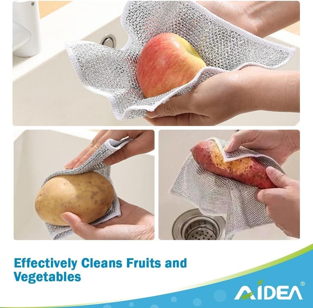 Versatile Non-Scratch Wire Dishcloths (24PK) for All Kitchen Cleansing Needs