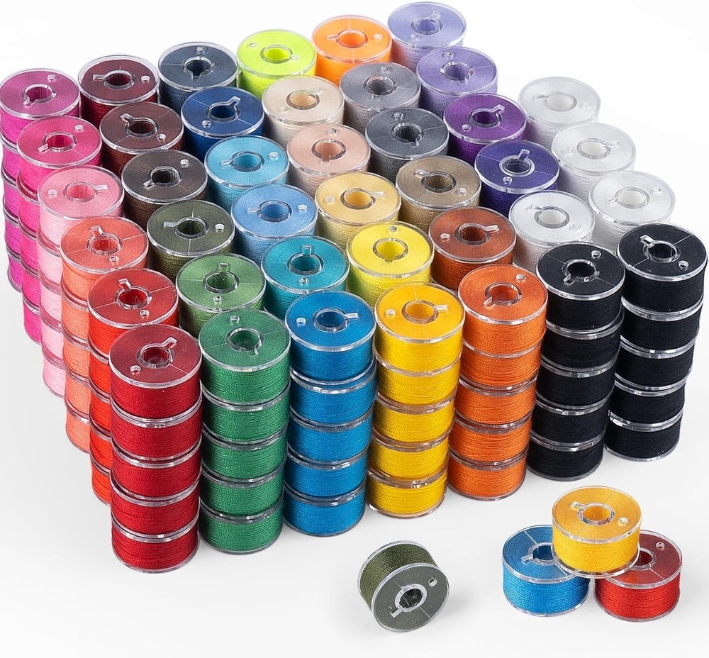 Sewing Bobbins Set 210 pcs Polyester Assorted Colors for Machine Repair