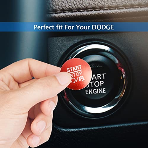 Engine Start Stop Button Cover Kit, One Click Push to Start Button Trim Red