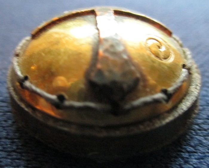 EDC 1" MORALE PATCH CONVEX BUTTON CROSS PVC HOOK & LOOP VINTAGE FINISH