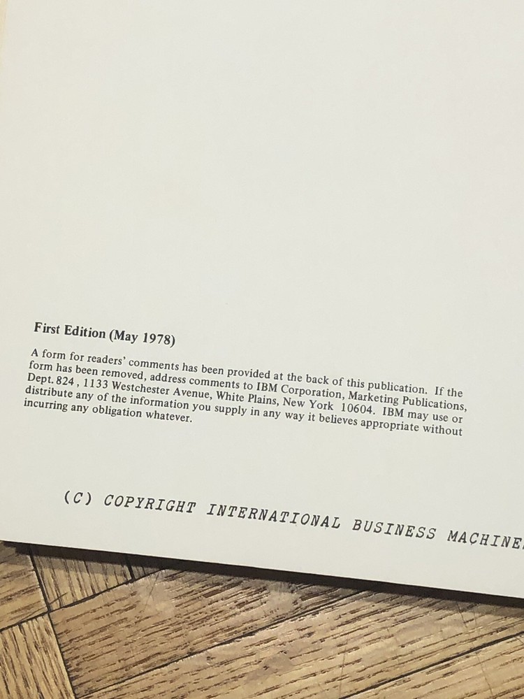 Vintage IBM APL Programming Guide & Programming Conventions - First Editions