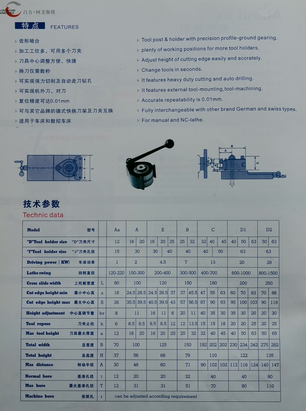 Fine Ground 3 PCS AD1675 Turning Facing Tool Holder 4 A Multifix Lathe Tool Post