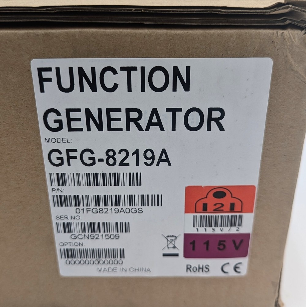 GW INSTEK GFG-8219A Function Generator, 3MHz, 6-Digits, Analog