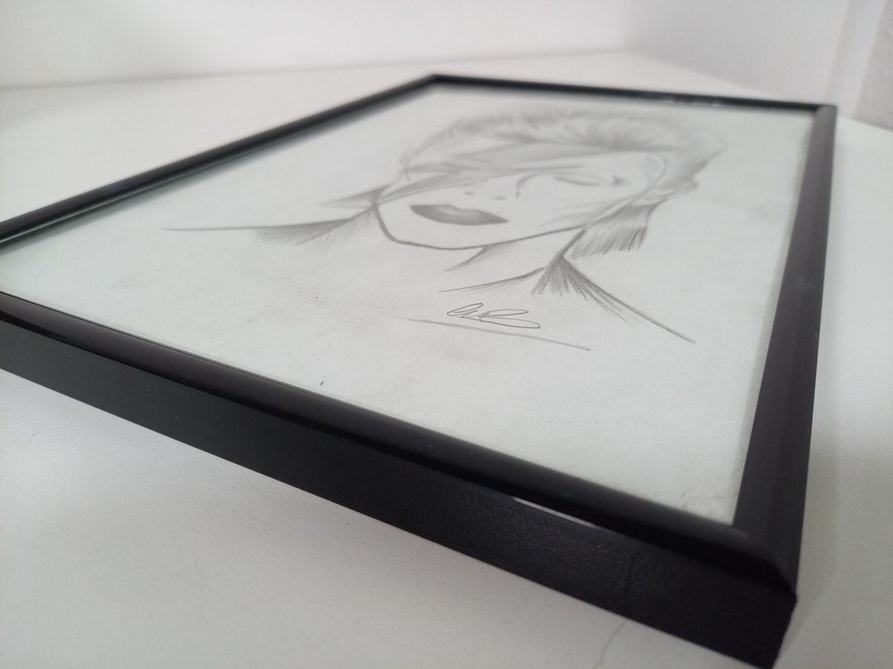 David Bowie Ziggy Stardust Framed Drawing Artwork