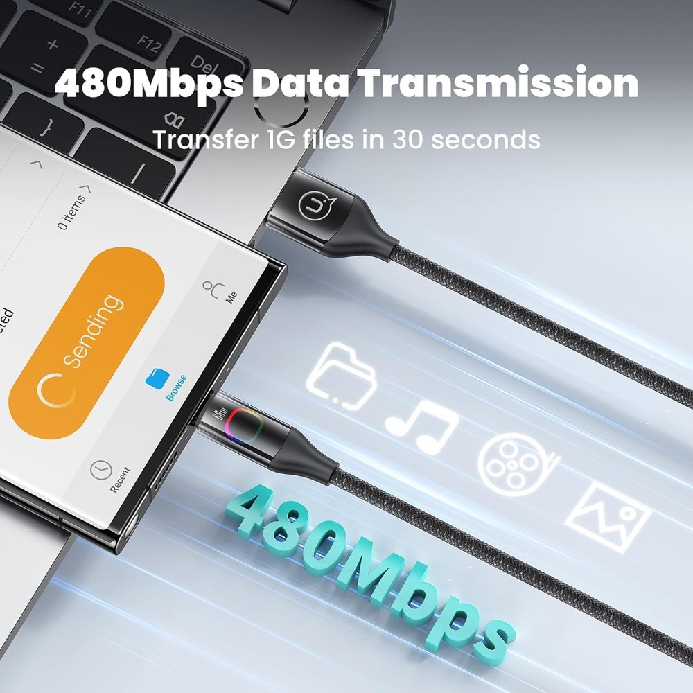 USB C Charger Cable 4ft,6A/66w Fast Charging Type C Data Nylon...