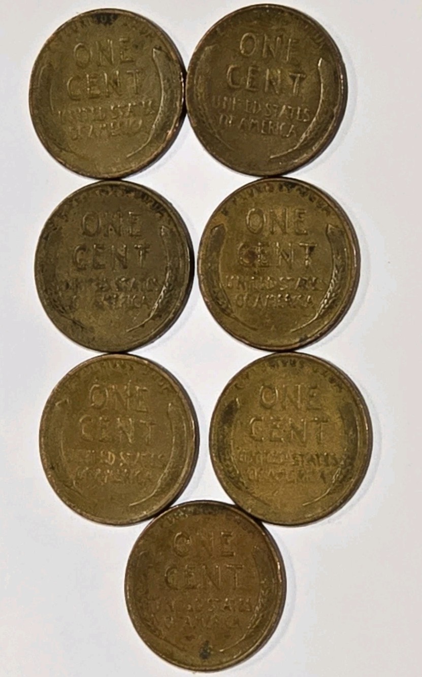 13230394208 SET OF 8 WHEAT PENNIES LINCOLN CENT COINS 1930-1939 PLAIN 86+ YZ OLD