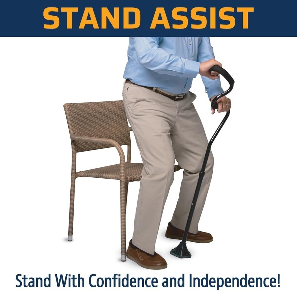 StrongArm Comfort Walking Cane + Self Standing Base + Adjustable + Lightweight