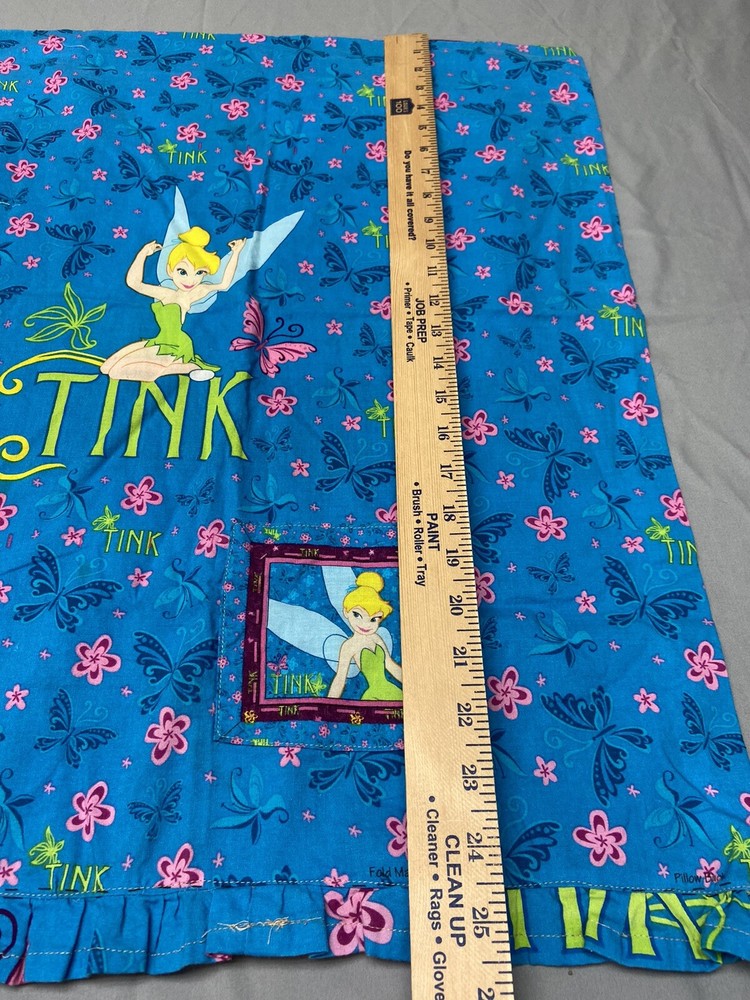 Tinkerbell Handmade Pillowcase Double Sided With Ruffle