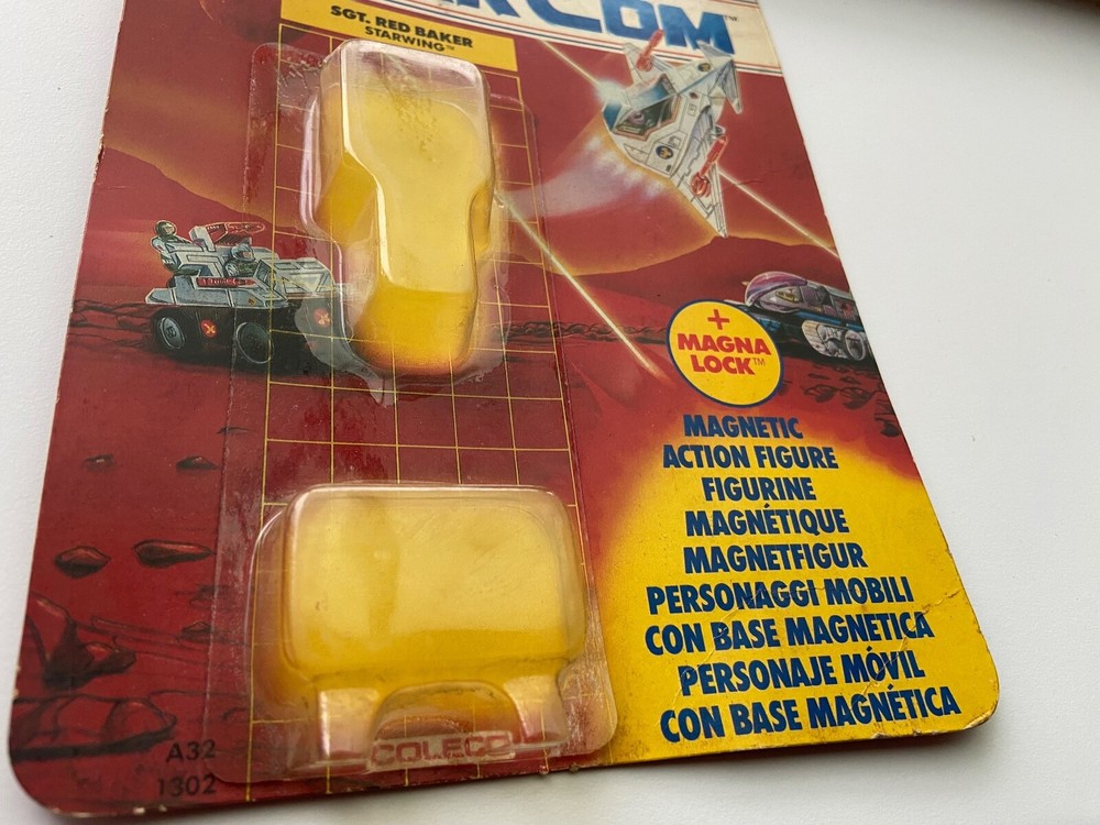 STARCOM 1986 sgt. Red Baker empty card + bubble Coleco
