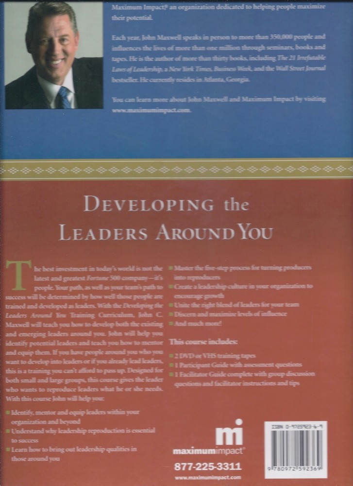Developing the Leaders Around You DVD Training Curriculum by John Maxwell